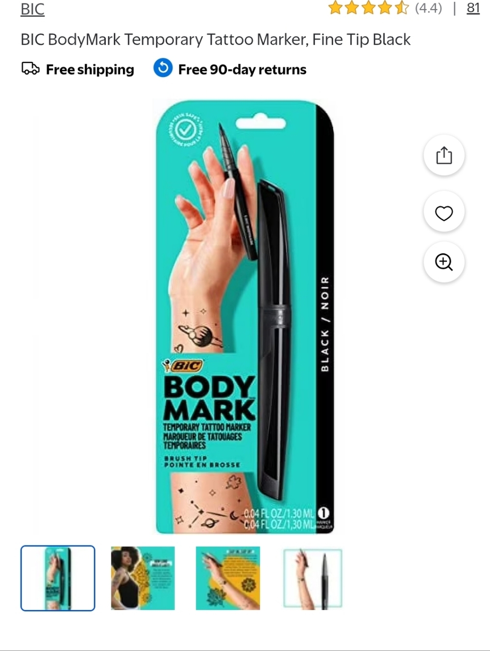 Bic Bodymark Temp Tattoo Pen